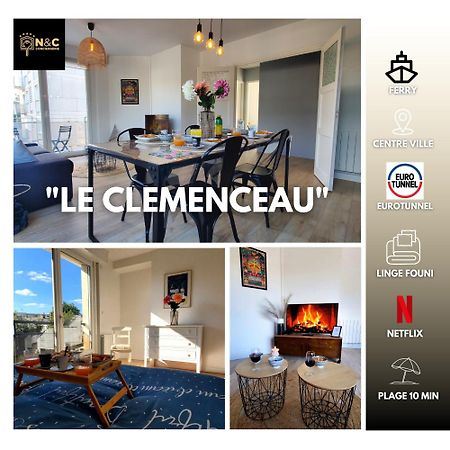 Le Clemenceau Appart-Calais Nord-Balcon-Plage المظهر الخارجي الصورة