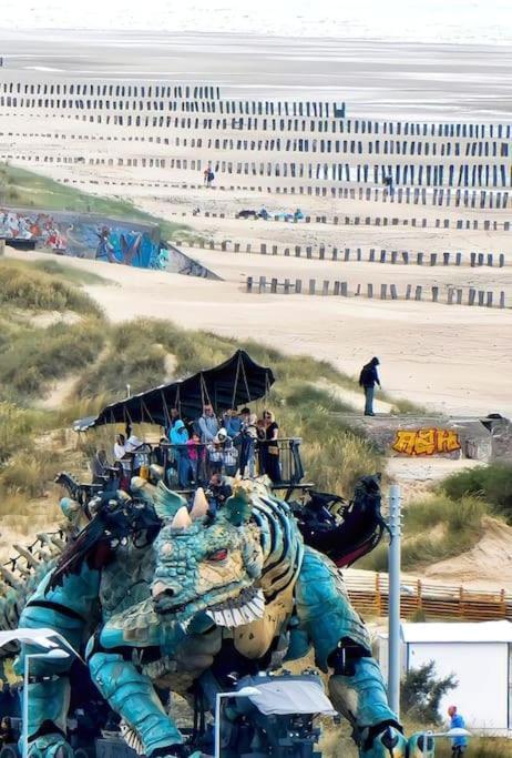 Le Clemenceau Appart-Calais Nord-Balcon-Plage المظهر الخارجي الصورة