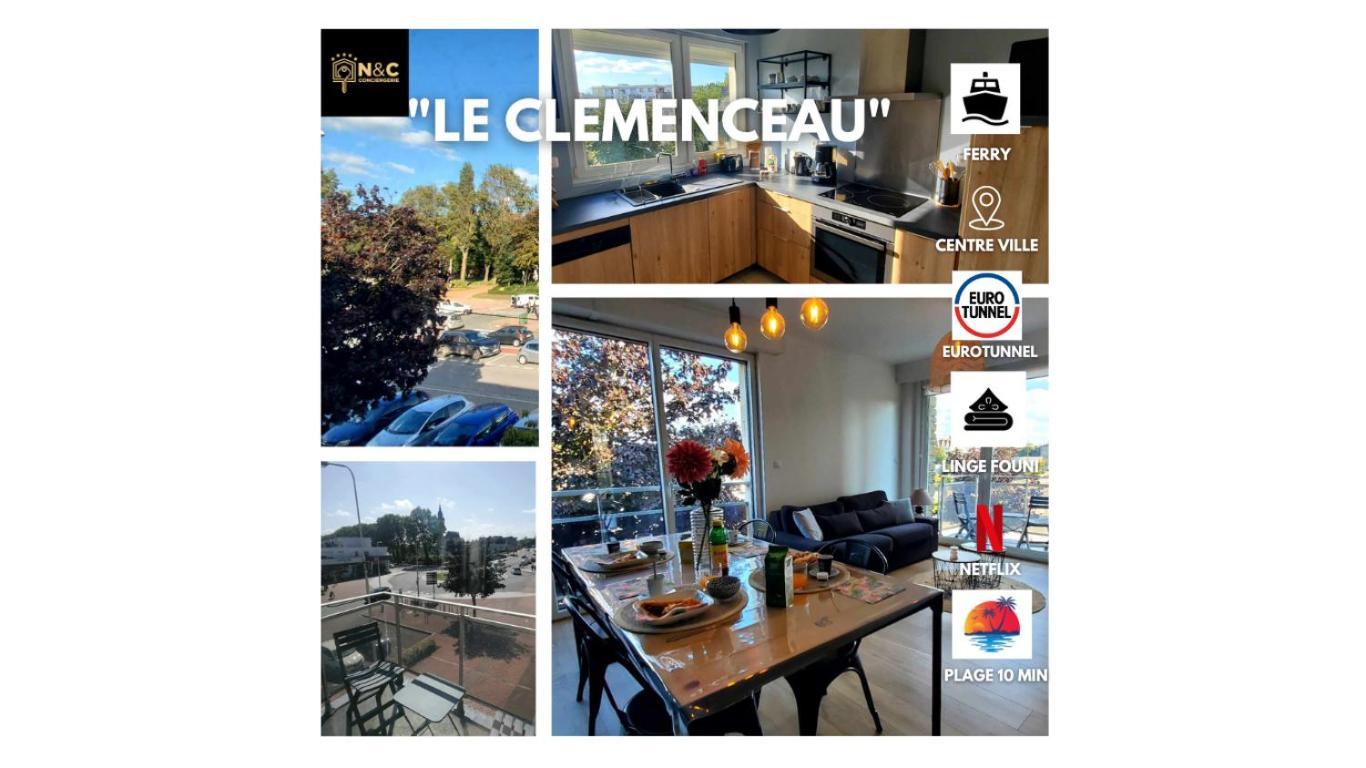 Le Clemenceau Appart-Calais Nord-Balcon-Plage المظهر الخارجي الصورة